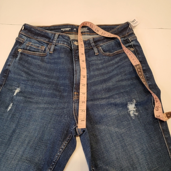 Old Navy Rockstar Extra High-Rise Super Skinny Distressed Jeans Size 10 P NWT! - Picture 10 of 17